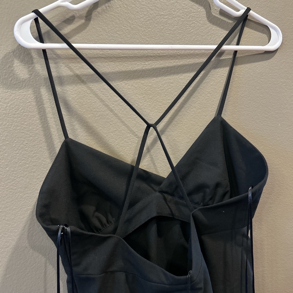 Zara Surplice Black Dress NWT medium - Picture 4 of 7